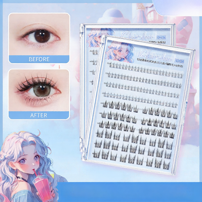 Ten rows of glue-free false eyelashes