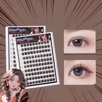 Ten rows of glue-free false eyelashes
