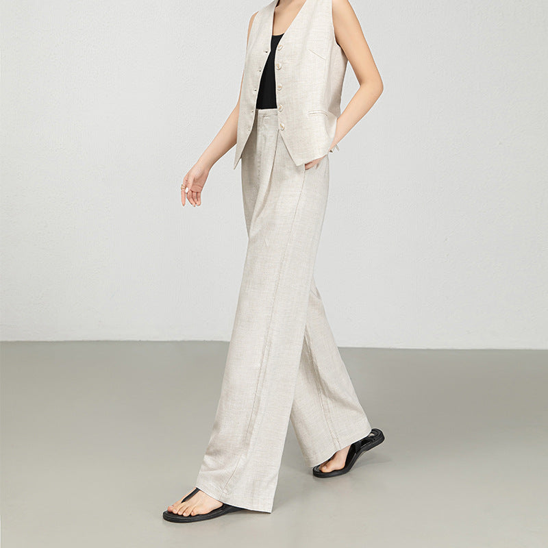 Tencel Linen Wide Leg Pants