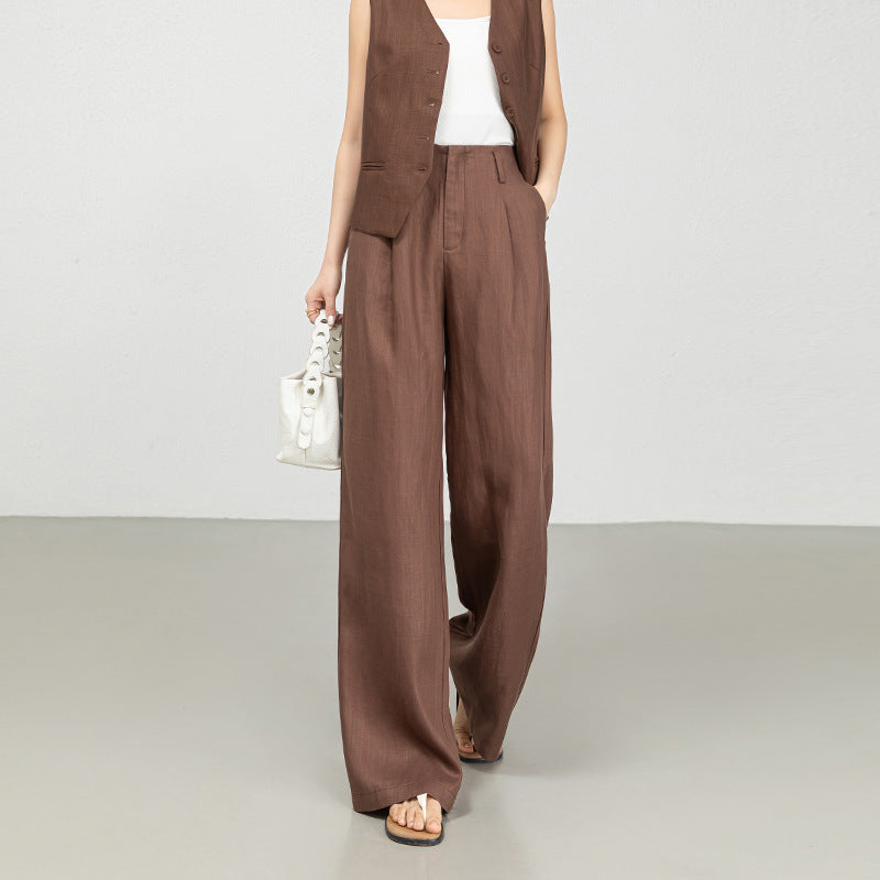 Tencel Linen Wide Leg Pants