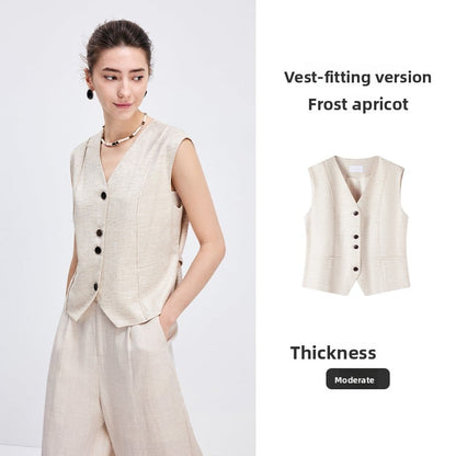 [Tencel] Navigare Italian Dinghy Summer Casual Women's Vest Short vest Outwear