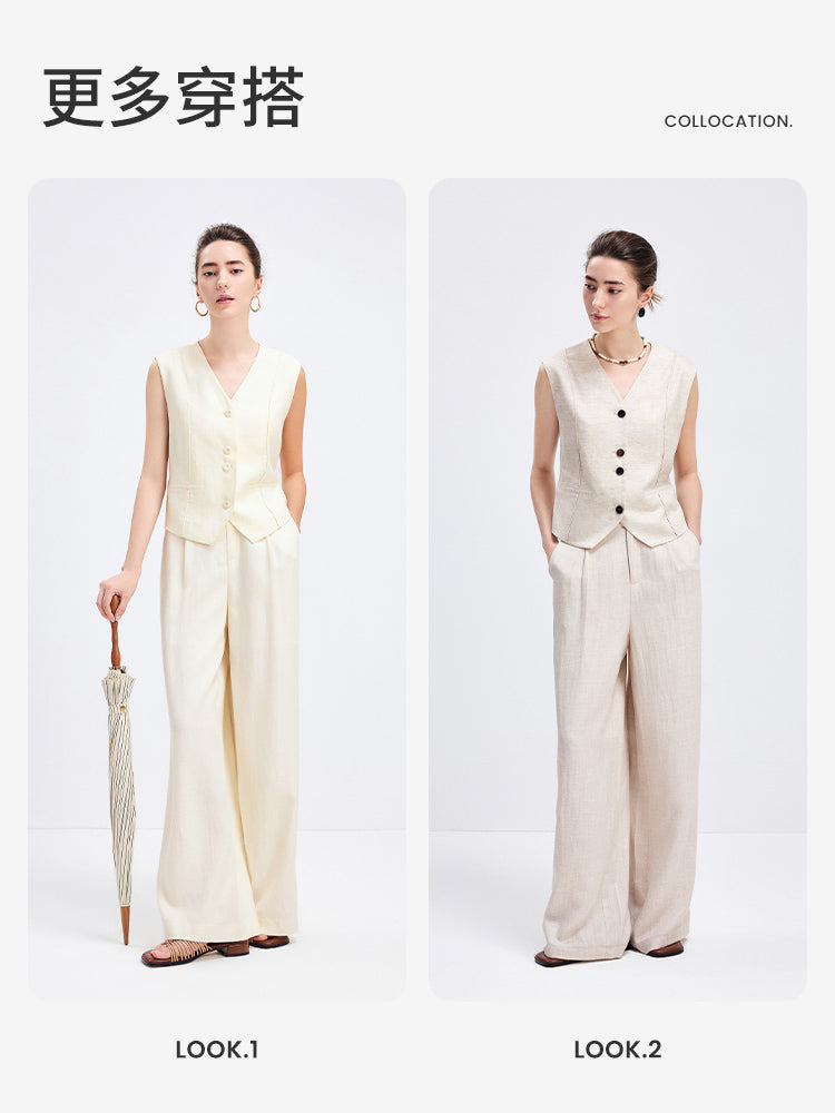 [Tencel] Navigare Italian Dinghy Summer Casual Women's Vest Short vest Outwear