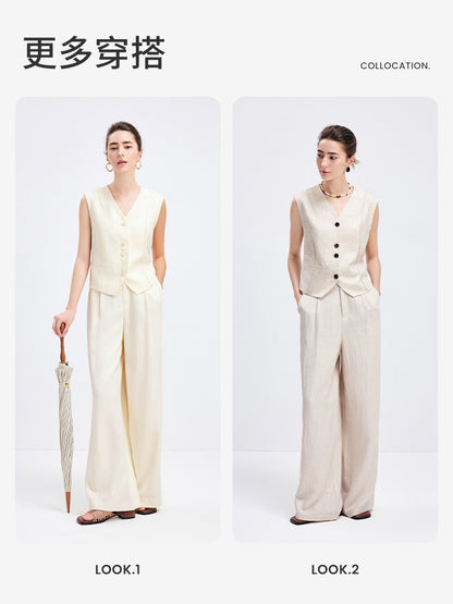 [Tencel] Navigare Italian Dinghy Summer Casual Women's Vest Short vest Outwear