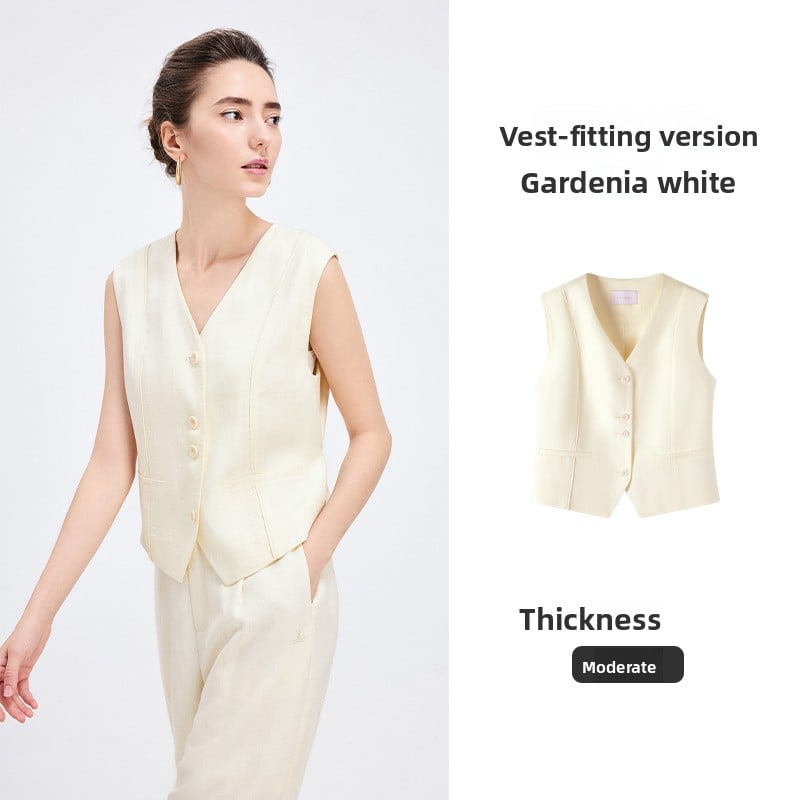 [Tencel] Navigare Italian Dinghy Summer Casual Women's Vest Short vest Outwear
