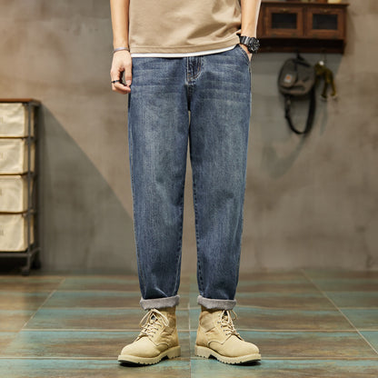 Tencel Ultra-Thin Mens Loose Straight Leg Jeans