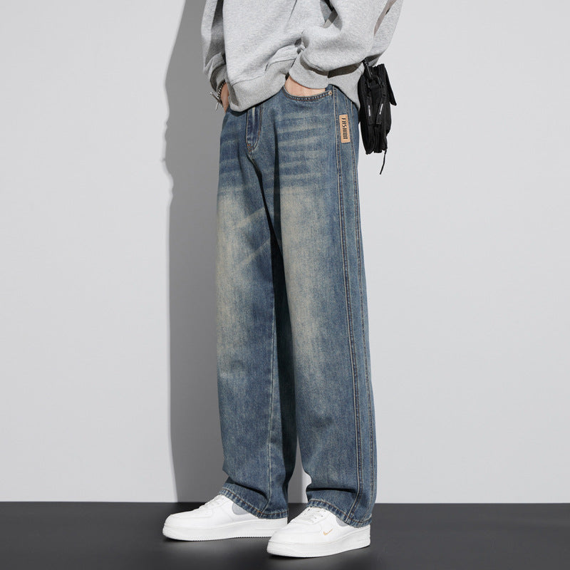 Tencel Ultra-Thin Mens Loose Straight Leg Jeans
