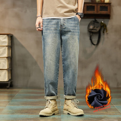 Tencel Ultra-Thin Mens Loose Straight Leg Jeans