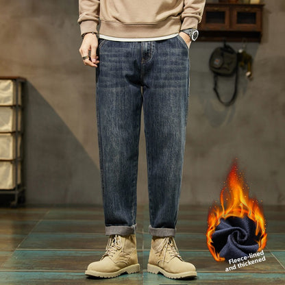 Tencel Ultra-Thin Mens Loose Straight Leg Jeans