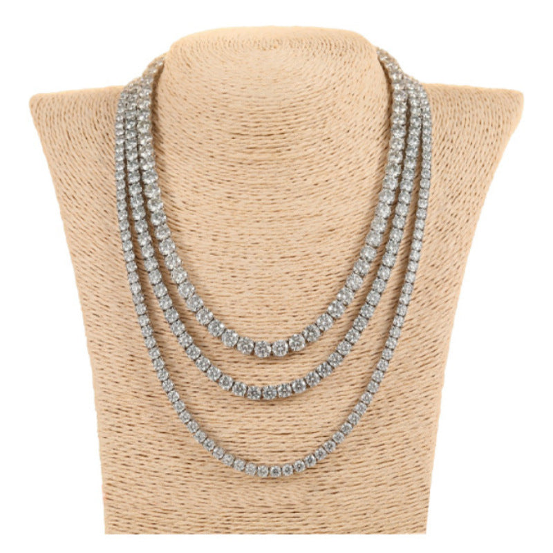 Tennis Chain Zircon Necklace Hip Hop Jewelry
