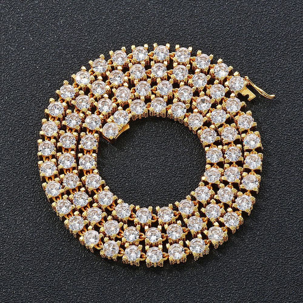 Tennis Chain Zircon Necklace Hip Hop Jewelry