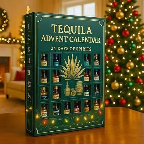 Tequila Bottle Christmas Advent Calendar Ornaments