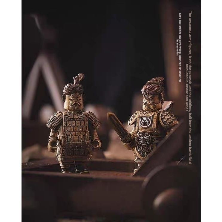 Terracotta Warrior Chinese Style Metal Desktop Decoration