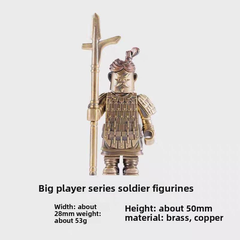 Terracotta Warrior Chinese Style Metal Desktop Decoration