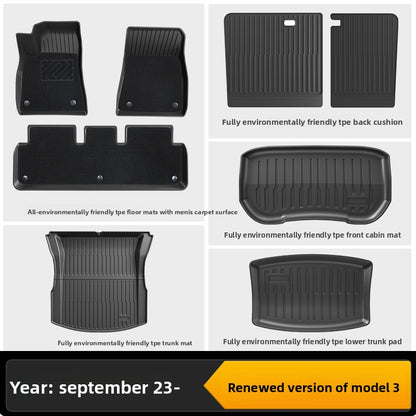 Tesla Model 3 Y Custom Fit All-Weather TPE Floor Mats