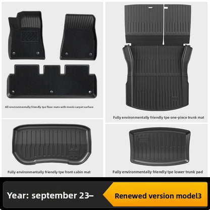 Tesla Model 3 Y Custom Fit All-Weather TPE Floor Mats