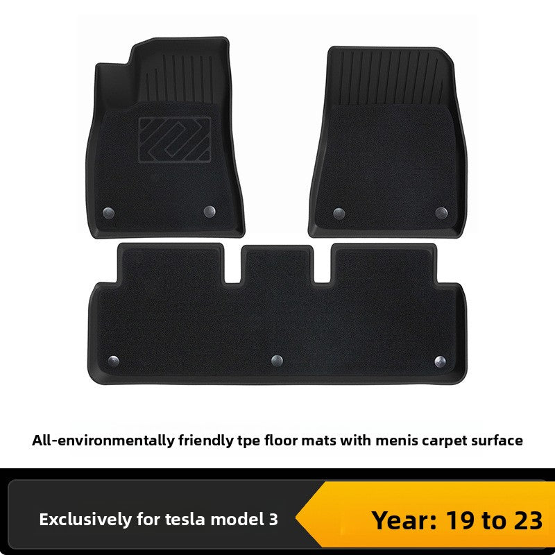 Tesla Model 3 Y Custom Fit All-Weather TPE Floor Mats