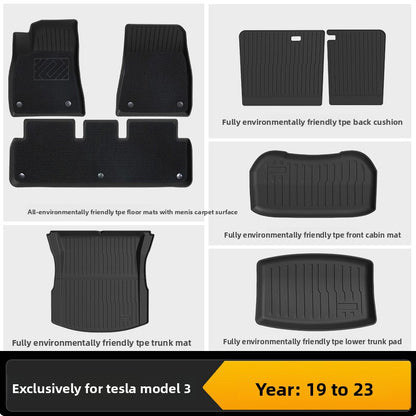 Tesla Model 3 Y Custom Fit All-Weather TPE Floor Mats