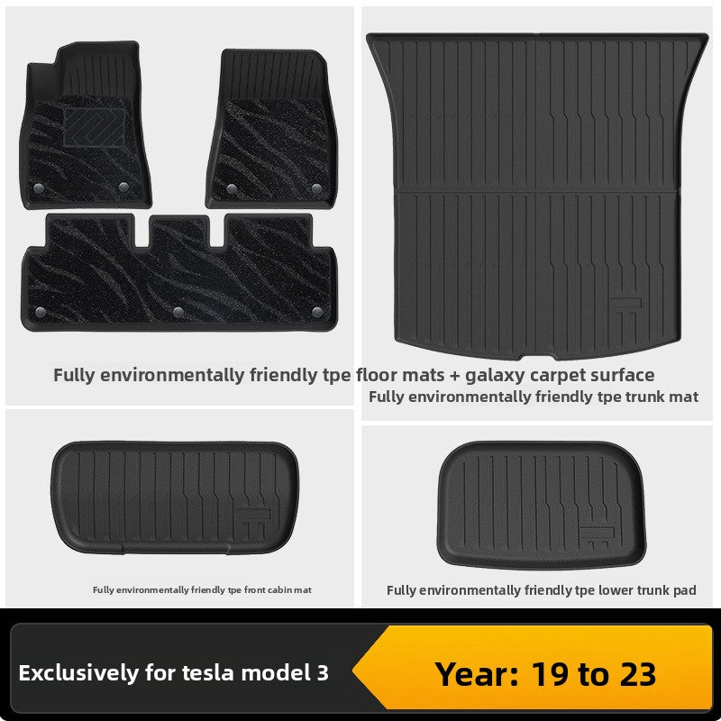 Tesla Model 3 Y Custom Fit All-Weather TPE Floor Mats