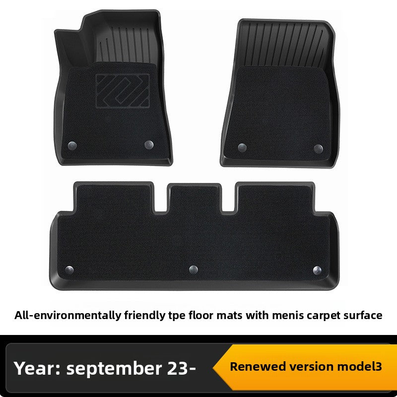 Tesla Model 3 Y Custom Fit All-Weather TPE Floor Mats