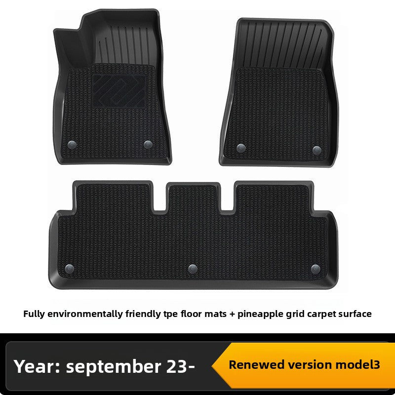 Tesla Model 3 Y Custom Fit All-Weather TPE Floor Mats