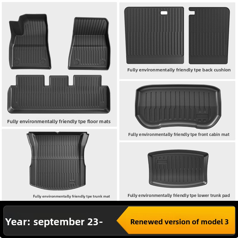 Tesla Model 3 Y Custom Fit All-Weather TPE Floor Mats