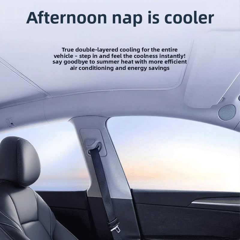 Tesla Sunroof Sunshade Graphene Heat Insulation