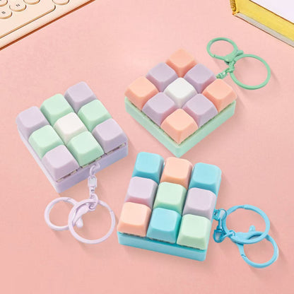 Tetris Button Decompression Keychain Toy