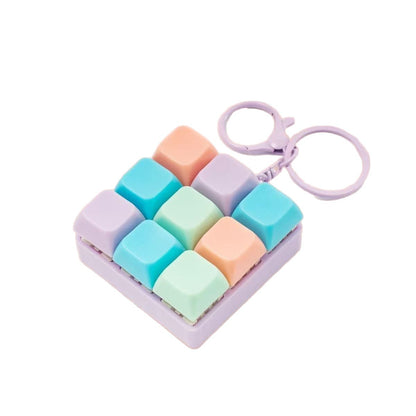 Tetris Button Decompression Keychain Toy