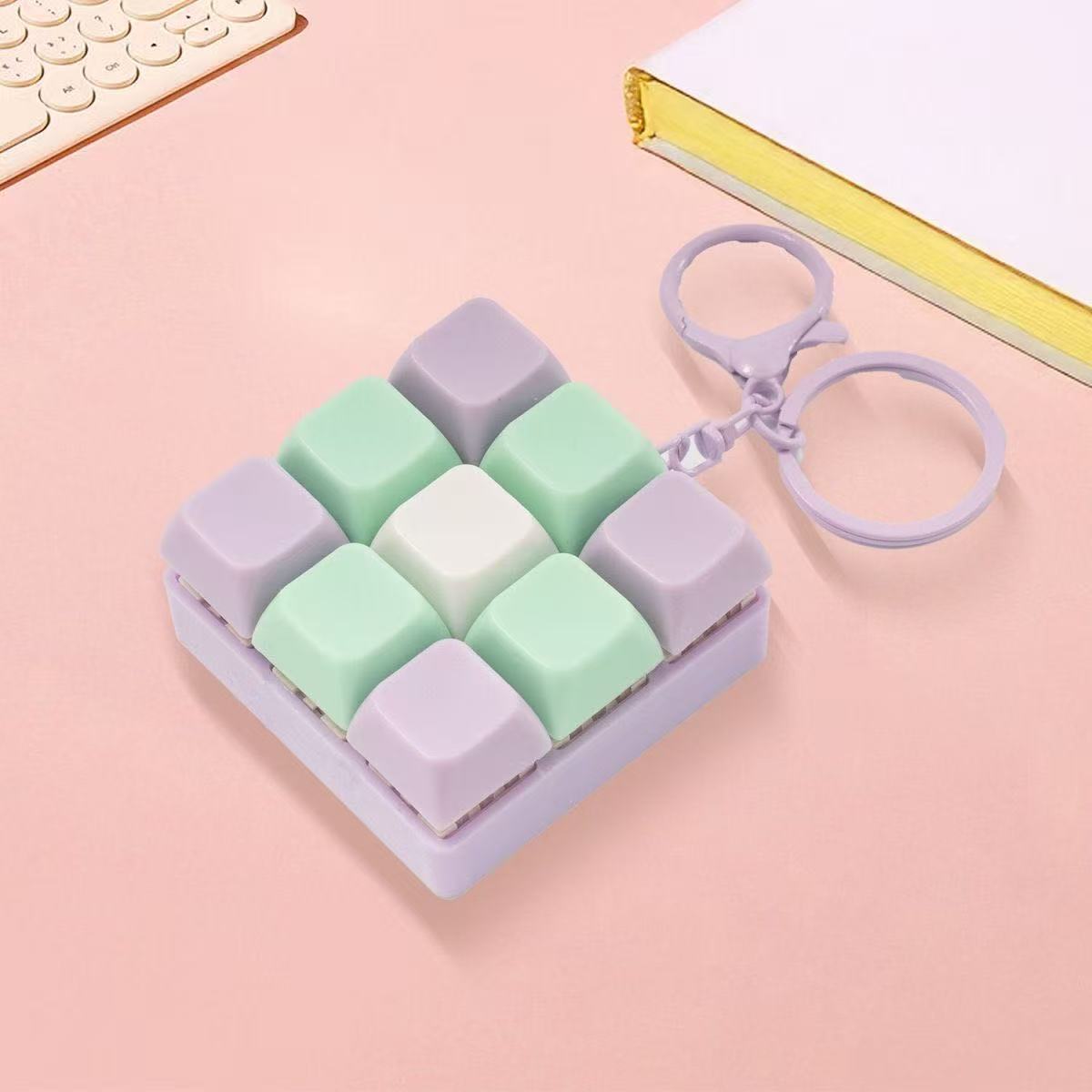 Tetris Button Decompression Keychain Toy