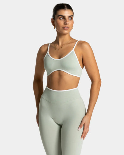 Teveo Contrast Color Shockproof Yoga Set Women Four-Piece Bra Shorts Vest Trousers