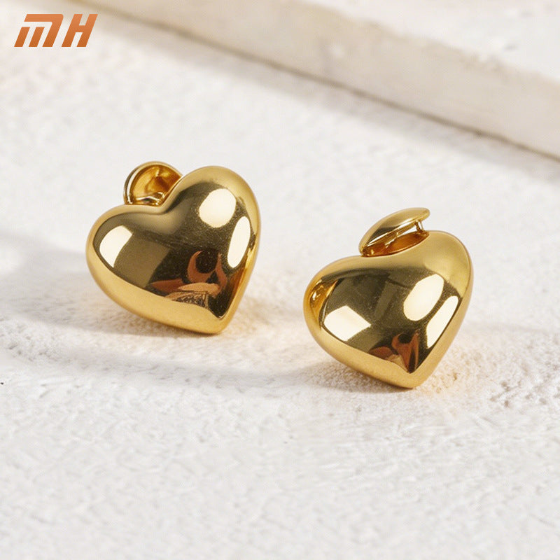 Textured Heart Shape Earrings