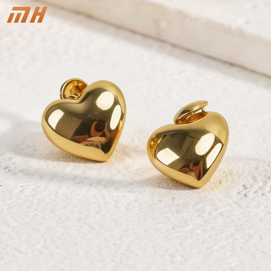 Textured Heart Shape Earrings