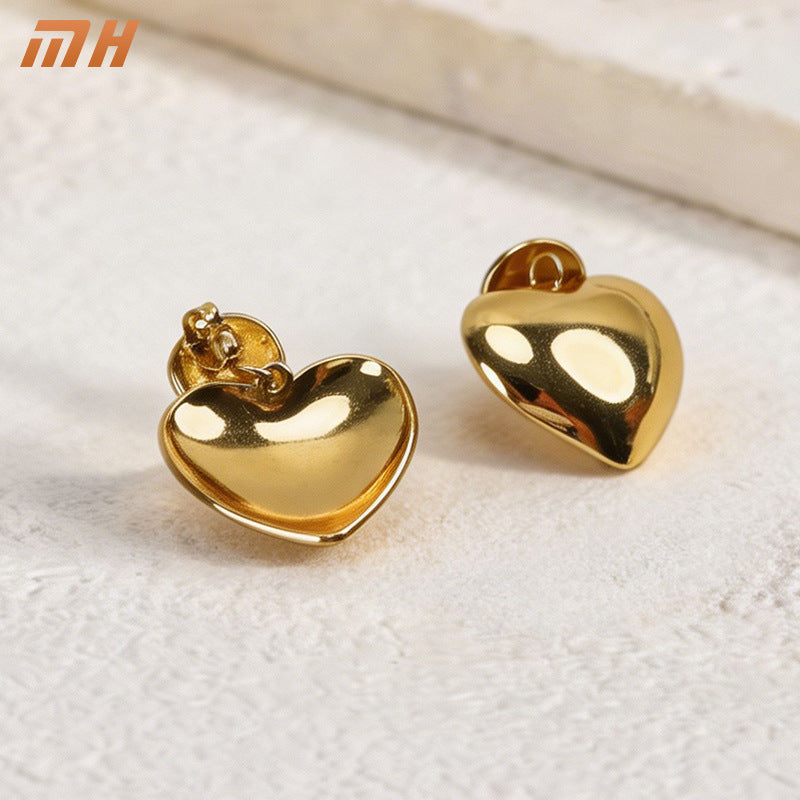 Textured Heart Shape Earrings