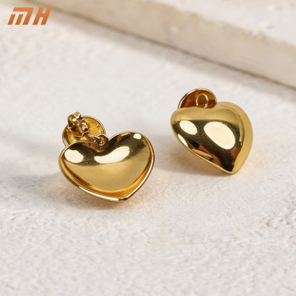 Textured Heart Shape Earrings