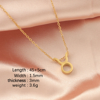 The 12 zodiac sign necklaces and collarbone chains