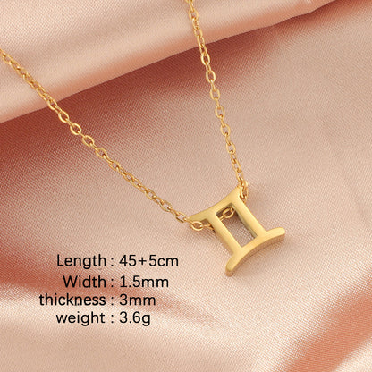 The 12 zodiac sign necklaces and collarbone chains