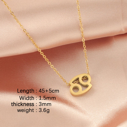 The 12 zodiac sign necklaces and collarbone chains