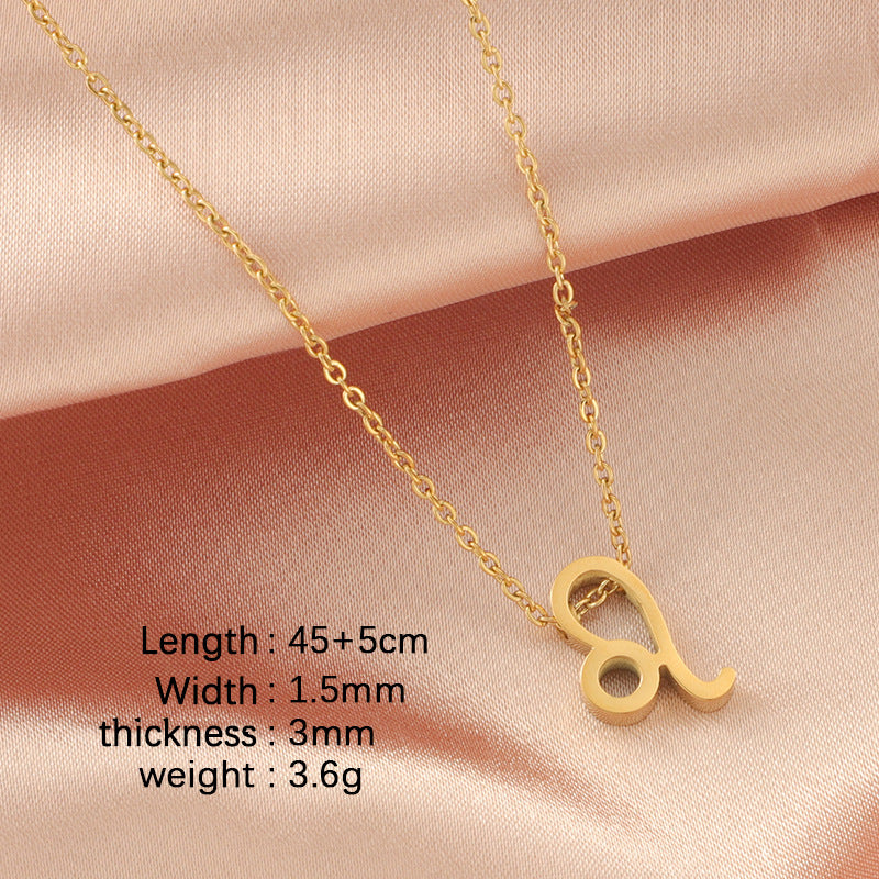 The 12 zodiac sign necklaces and collarbone chains
