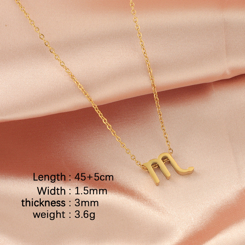 The 12 zodiac sign necklaces and collarbone chains