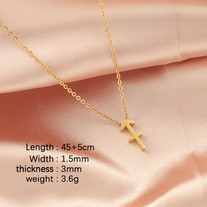 The 12 zodiac sign necklaces and collarbone chains