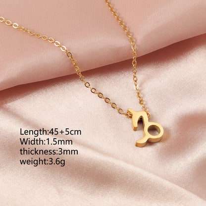 The 12 zodiac sign necklaces and collarbone chains