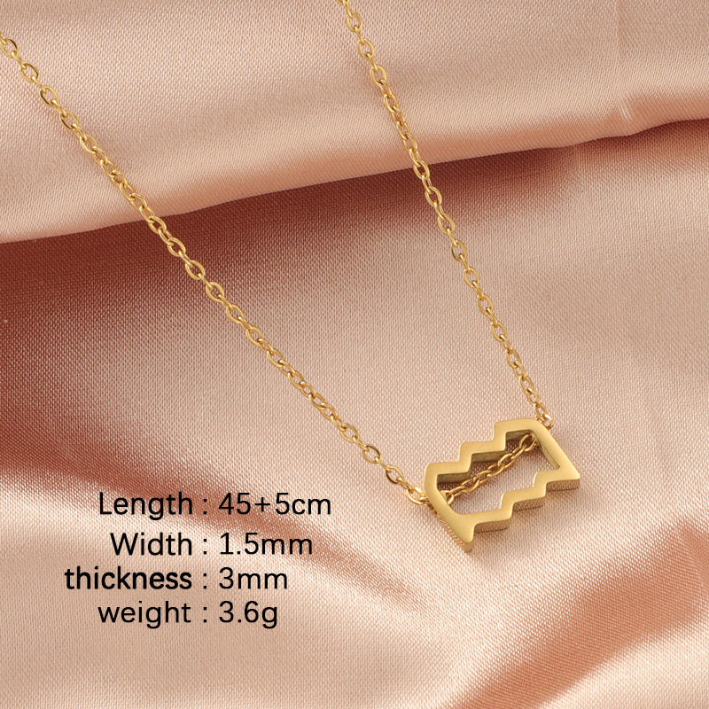 The 12 zodiac sign necklaces and collarbone chains