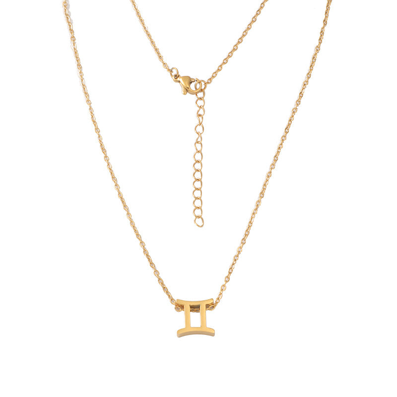 The 12 zodiac sign necklaces and collarbone chains