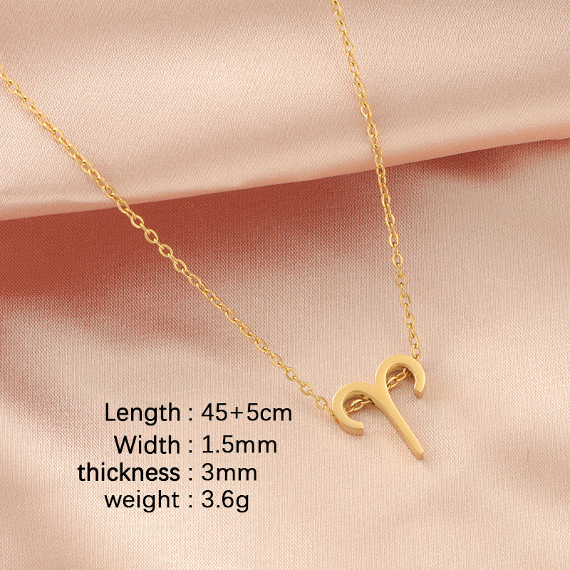 The 12 zodiac sign necklaces and collarbone chains