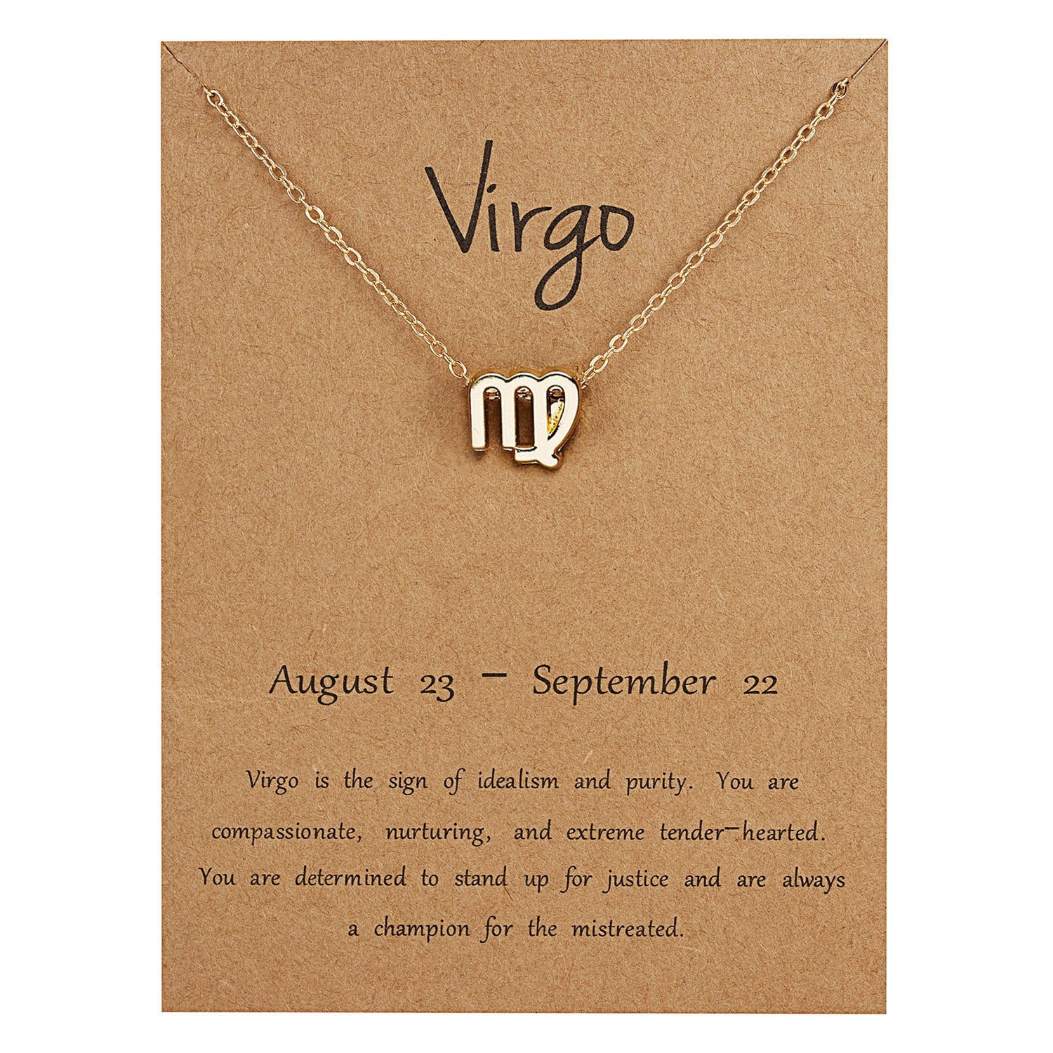 The 12 zodiac signs water diamond paper card necklace is a versatile collarbone chain