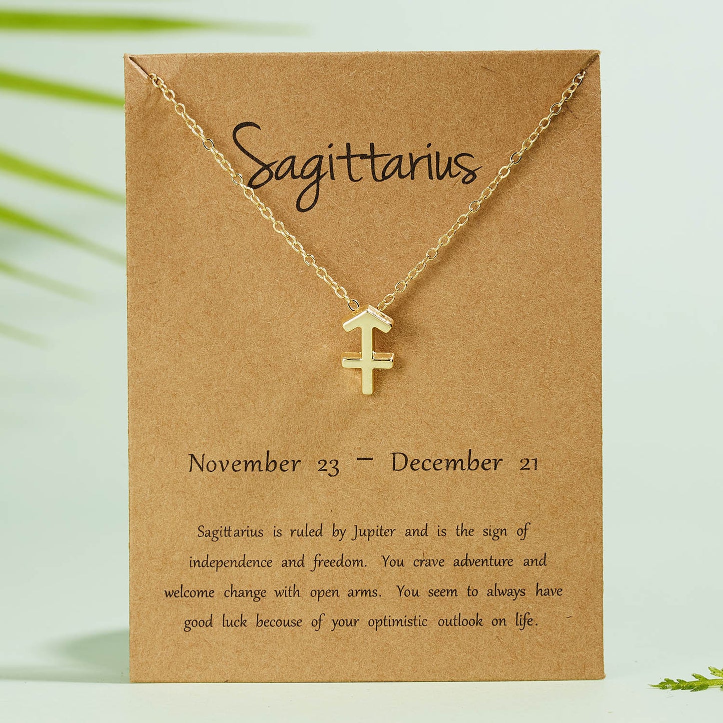 The 12 zodiac signs water diamond paper card necklace is a versatile collarbone chain
