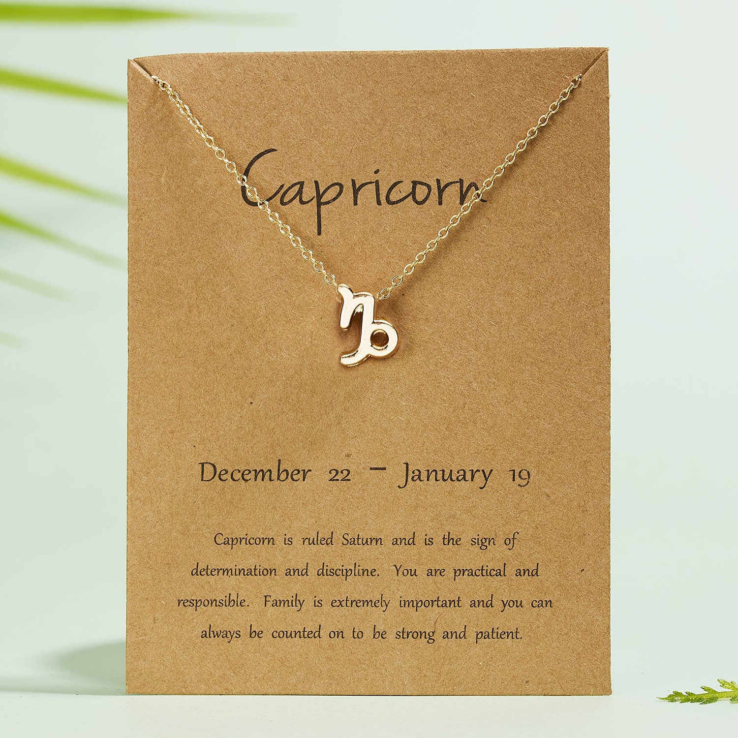 The 12 zodiac signs water diamond paper card necklace is a versatile collarbone chain