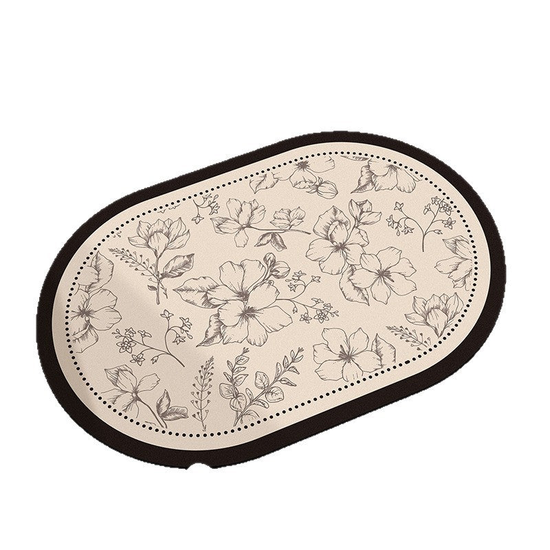 The bathroom floor mat is anti-slip for the toilet