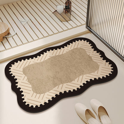 The bathroom floor mat is anti-slip for the toilet
