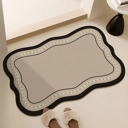 The bathroom floor mat is anti-slip for the toilet